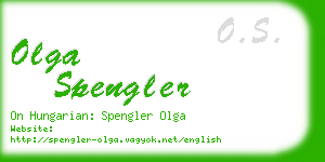 olga spengler business card
